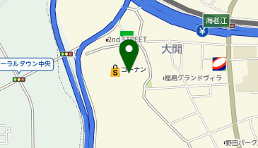 DAISO コーナン福島大開店の地図画像