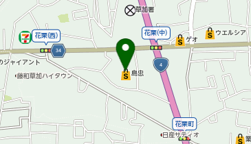 DAISO 島忠草加店の地図画像