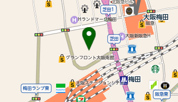 DAISO LINKS UMEDA店の地図画像