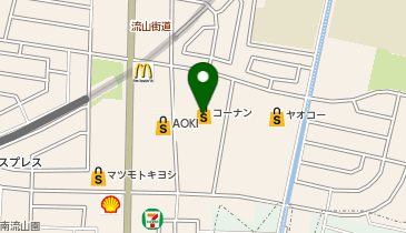 DAISO コーナン南流山店の地図画像