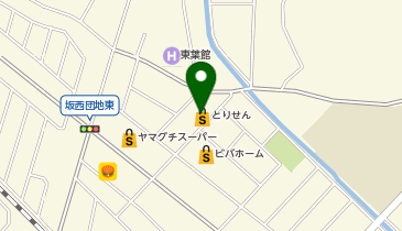 DAISO とりせん葉鹿店の地図画像