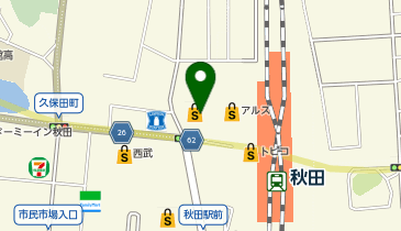 THREEPPY 秋田オーパ店の地図画像