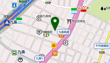 DAISO 大阪ナインモール九条店の地図画像
