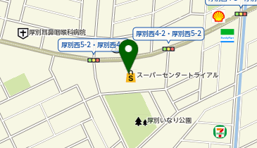 DAISO トライアル厚別店の地図画像