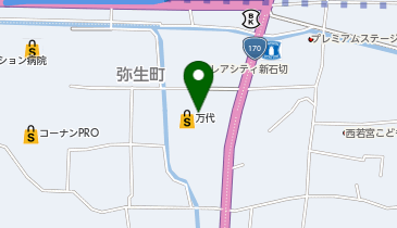 DAISO 新石切プラザ店の地図画像