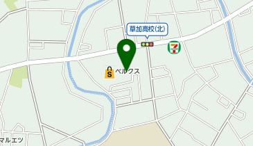 DAISO ベルクスタウン草加青柳店の地図画像