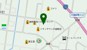 DAISO イオンタウン大曲福田店の地図画像