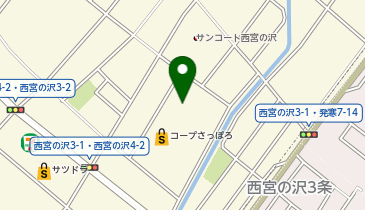 DAISO コープさっぽろ西宮の沢店の地図画像