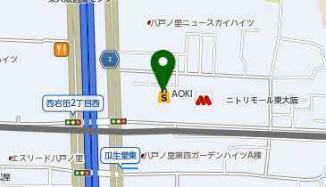 DAISO ニトリモール東大阪店の地図画像