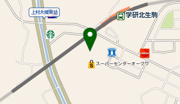 DAISO SUCオークワ生駒上町店の地図画像