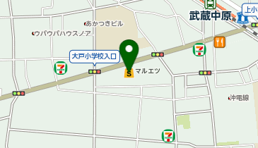 DAISO マルエツ中原店の地図画像