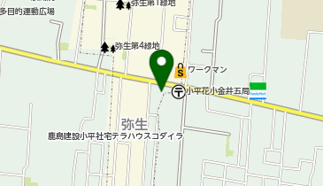 DAISO ローソンストア100花小金井店の地図画像