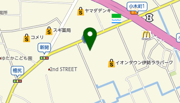THREEPPY イオンタウン伊勢ララパーク店の地図画像