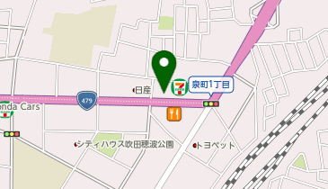 THREEPPY 吹田泉町店の地図画像