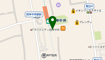 THREEPPY 西神中央店の地図画像