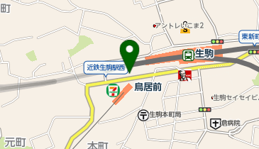 THREEPPY 生駒駅前店の地図画像