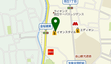 THREEPPY イオンスタイル笹丘店の地図画像