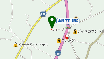 ザ・ダイソー Aコープ中種子店の地図画像