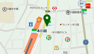 埼玉りそな銀行 本川越支店の地図画像