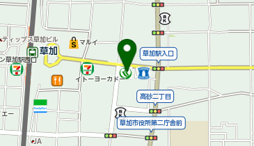 埼玉りそな銀行 草加支店の地図画像