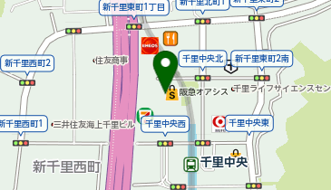 関西みらい銀行 千里中央支店の地図画像