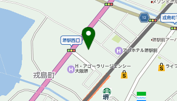 ラウンドワンスタジアム 堺駅前店の地図画像