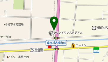 ラウンドワンスタジアム 城東放出店の地図画像