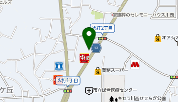 古本市場川西店の地図画像
