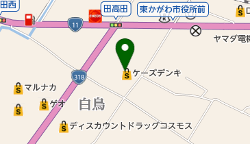 ケーズデンキ 白鳥店の地図画像