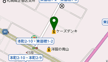 ケーズデンキ 東苗穂店の地図画像
