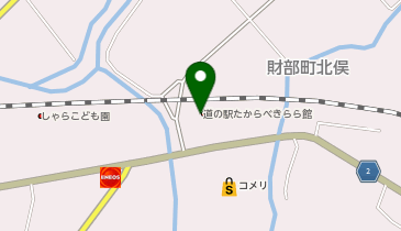 道の駅 たからべの地図画像