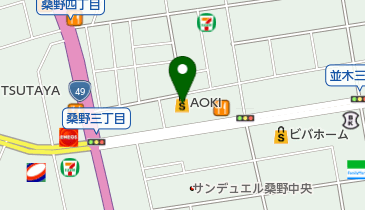 AOKI(アオキ) 郡山桑野店の地図画像