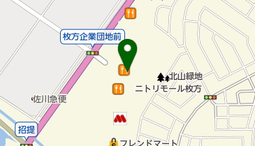 AOKI(アオキ) ニトリモール枚方店の地図画像