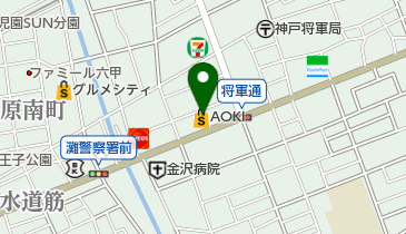 AOKI(アオキ) 灘将軍通店の地図画像