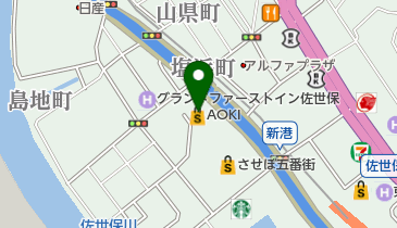 AOKI(アオキ) させぼ五番街店の地図画像