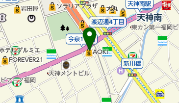 AOKI(アオキ) 福岡天神本店【完全閉店SALE開催中】の地図画像
