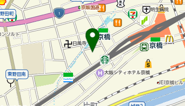 無添 くら寿司 京橋店の地図画像