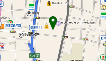 無添 くら寿司 グローバル旗艦店 なんばパークスサウスの地図画像