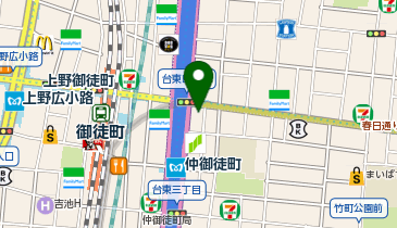 無添 くら寿司 御徒町店の地図画像