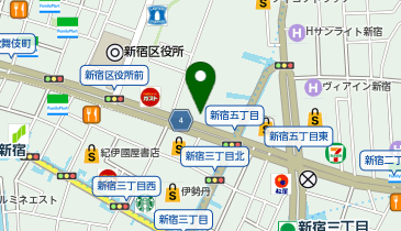 無添 くら寿司 新宿靖国通り店の地図画像