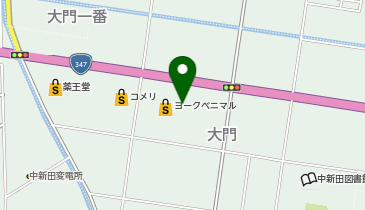 ヨークベニマル中新田店の地図画像