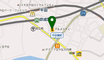 ダイエー千住曙町店の地図画像