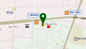 【営業終了】グルメシティ神代店の地図画像