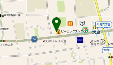ピーコックストア大島店の地図画像