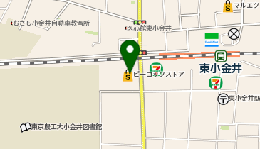 ピーコックストア東小金井店の地図画像