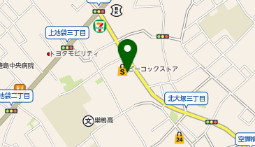 ピーコックストア上池袋店の地図画像