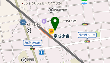 グルメシティ京成小岩店の地図画像