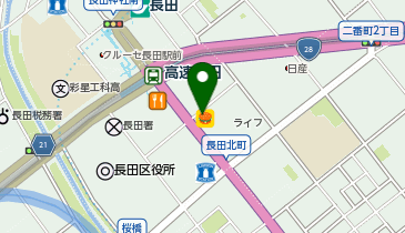 ほっともっと 高速長田店の地図画像