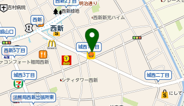 ほっともっと 西新町店(福岡県)の地図画像