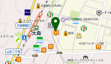 やよい軒 大森店の地図画像